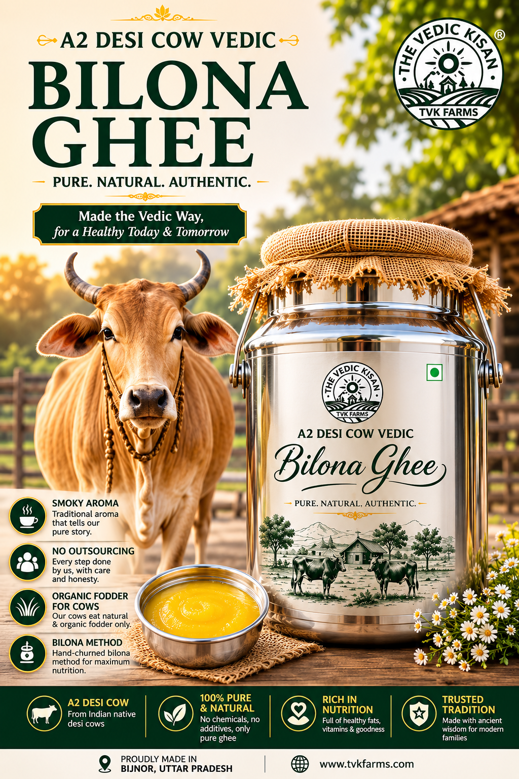 A2 Cow Vedic Bilona Ghee